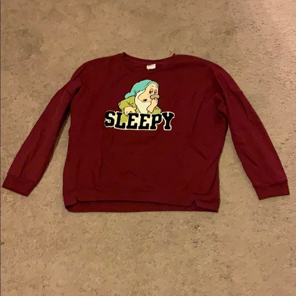 Disney Tops - Disney Sleepy Maroon Sweatshirt